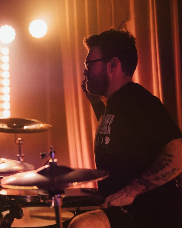 Alex on drums